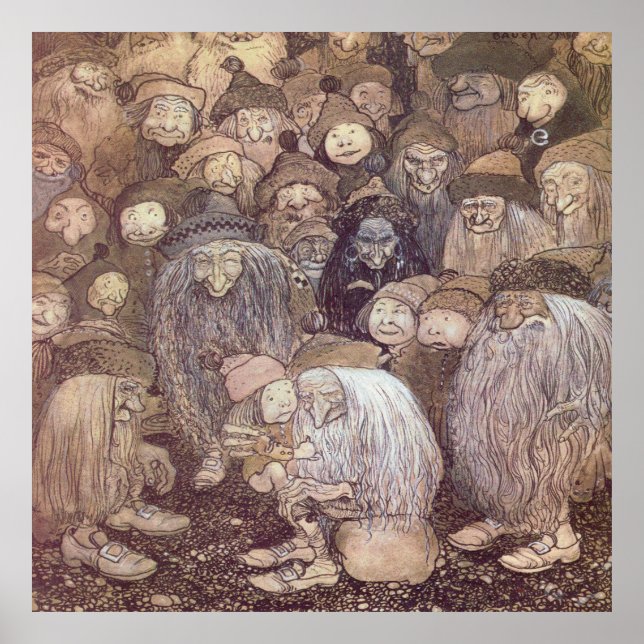 John Bauer Troll Kunst Poster (Vorne)