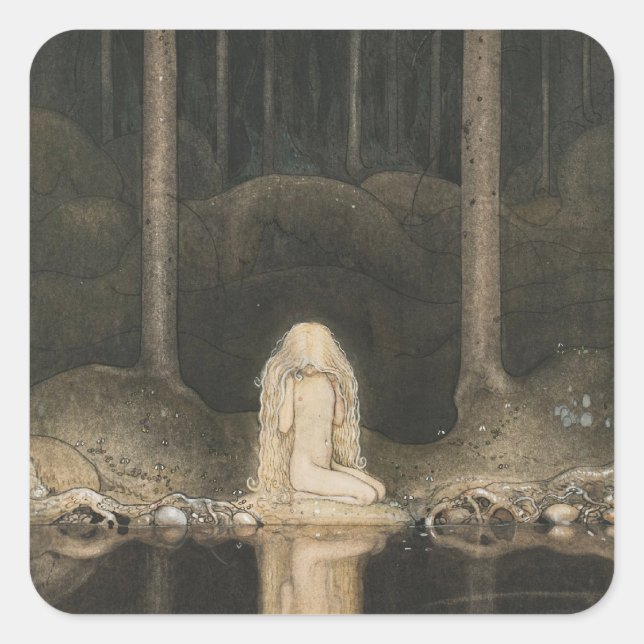 John Bauer Tuvstarr CC0256 Square Sticker (Vorderseite)
