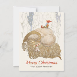 John Bauer Weihnachten Ziege Julibocken Weihnachts Magneteinladung