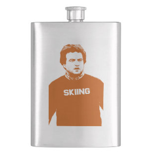 John Belushi-Ski fahren Flachmann