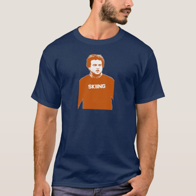 John Belushi-Ski fahren T-Shirt (Vorderseite)