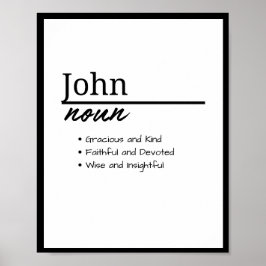 John, Boy Personalisiert Name Definition Poster