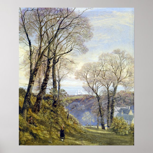 John Brett Februar auf der Isle of Wight Poster (Vorne)