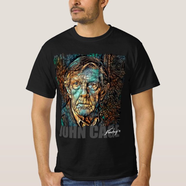 JOHN CAGE - NFT-Portrait von Marco Aureggi T-Shirt (Vorderseite)