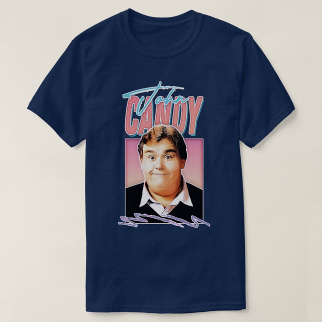 John Candy 80er Style Retro Fan Art T-Shirt (Design vorne)