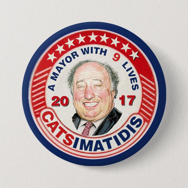 John Catsimatidis für NYC Bürgermeister 2017 Button (Vorderseite)