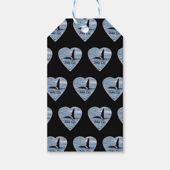 John Coe Orca Killer Whale Black Geschenkanhänger (Vorderseite)