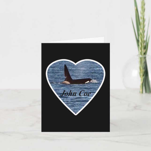 John Coe Orca Killer Whale Card Eigener Text hinzu Karte (Vorderseite)