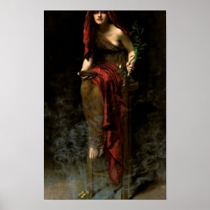 John Collier Priestess von Delphi Poster