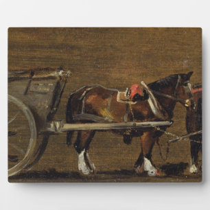 John Constable A Farm Cart with two Horses in Ha Fotoplatte