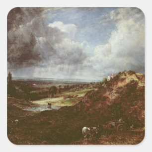 John Constable   Branch Hill Pond, Hampstead Heath Quadratischer Aufkleber