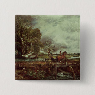 John Constable das Springenpferd, c.1825 (Öl an Button