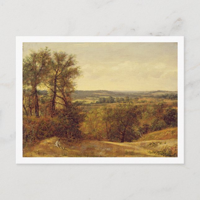 John Constable | Dedham Vale, c.1802 (Öl auf Canva Postkarte (Vorderseite)