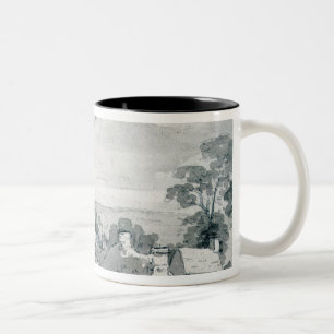 John Constable   der Eingang zum Dorf von Ed Zweifarbige Tasse