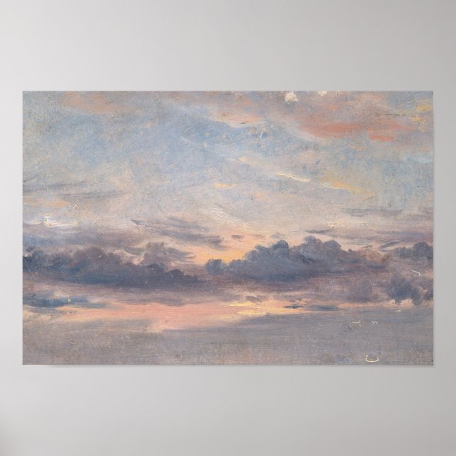 John Constable - Eine Cloud-Studie, Sunset Poster (Vorne)