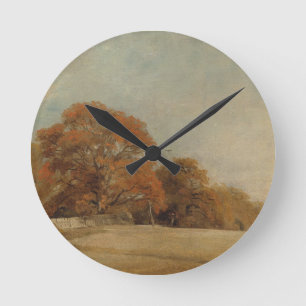 John Constable eine herbstliche Landschaft an Runde Wanduhr