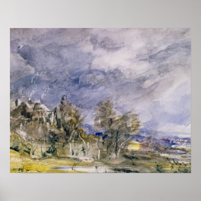 John Constable | Hampstead Heath from near Well Wa Poster (Vorne)