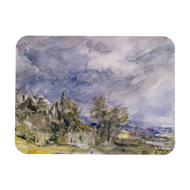 John Constable | Hampstead Heath von nahe Well Wa Magnet (Horizontal)
