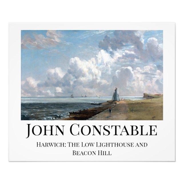 John Constable Harwich The Low Lighthouse Poster (Vorne)