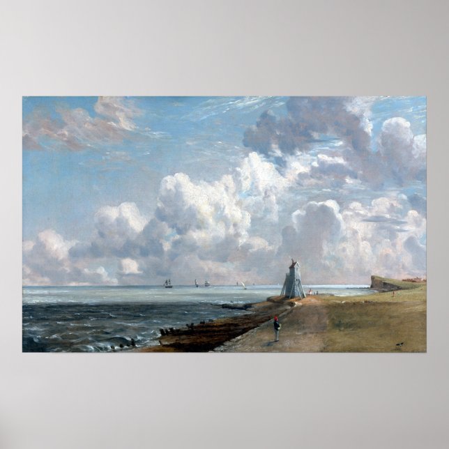 John Constable Harwich The Low Lighthouse Poster (Vorne)