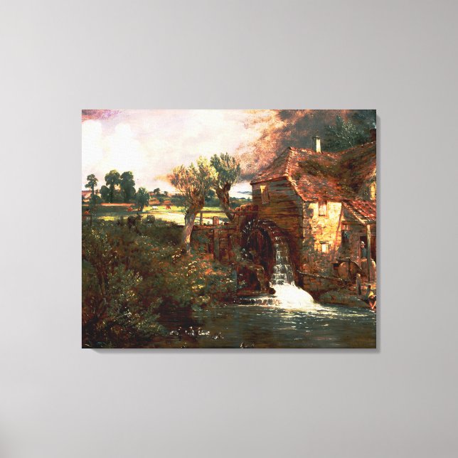 John Constable - Parham Mill (modifiziert) Leinwanddruck (Vorderseite)