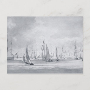 John Constable Schifffahrt in der Themse Postkarte