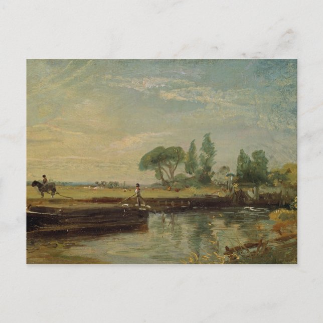 John Constable | Schleuse Flatford, c.18 Postkarte (Vorderseite)