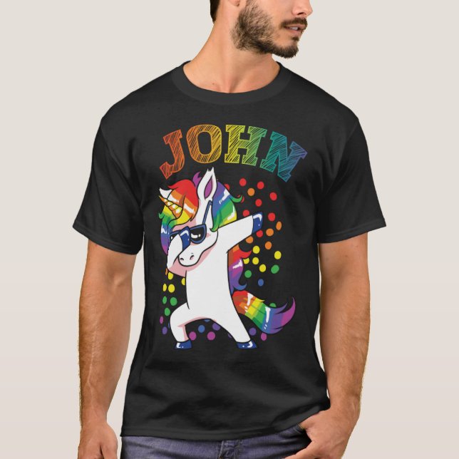John Dabbing Unicorn T-Shirt (Vorderseite)