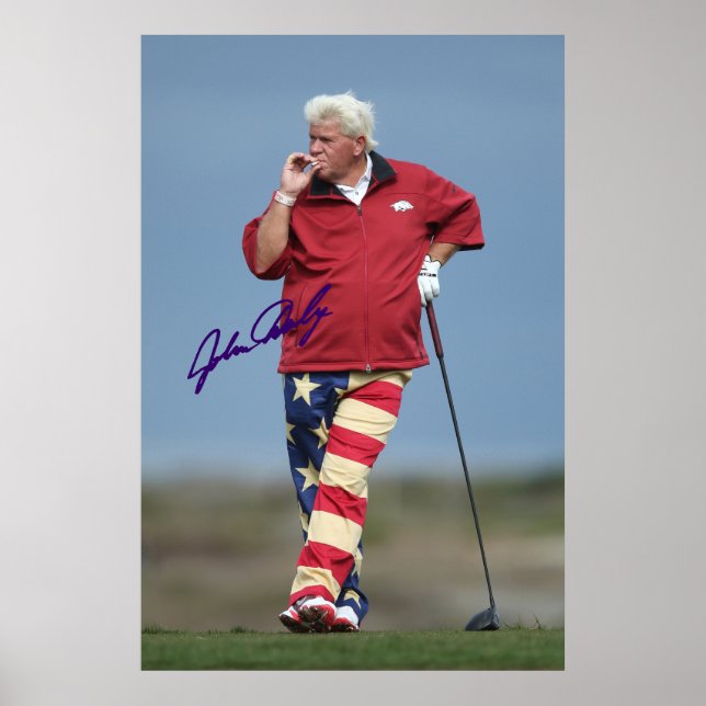John Daly unterschrieb Smoking Golf Foto Print Pos Poster (Vorne)