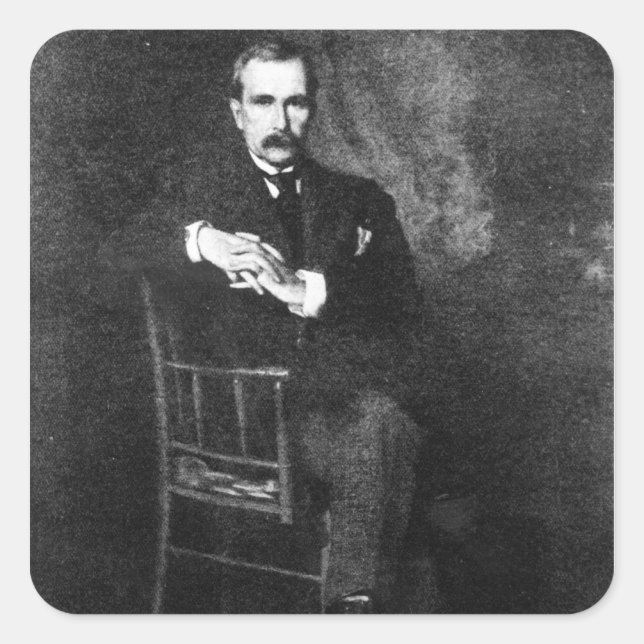 John Davison Rockefeller Quadratischer Aufkleber (Vorderseite)