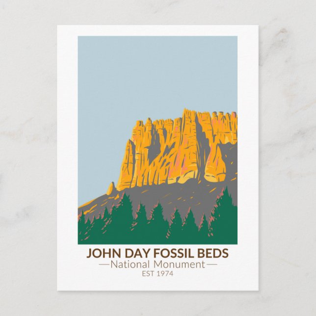 John Day Fossil Beds National Monument Oregon Postkarte (Vorderseite)
