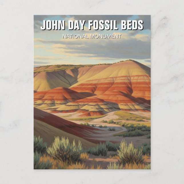John Day Fossil Beds National Monument Oregon Postkarte (Vorderseite)