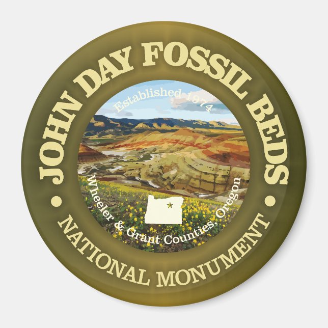 John Day Fossil Beds (NM) Magnet (Vorne)