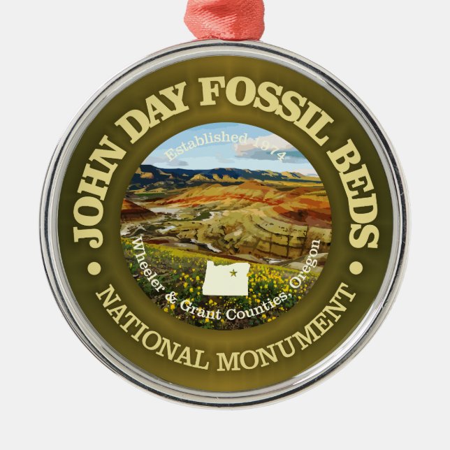 John Day Fossil Beds (NM) Ornament Aus Metall (Vorne)