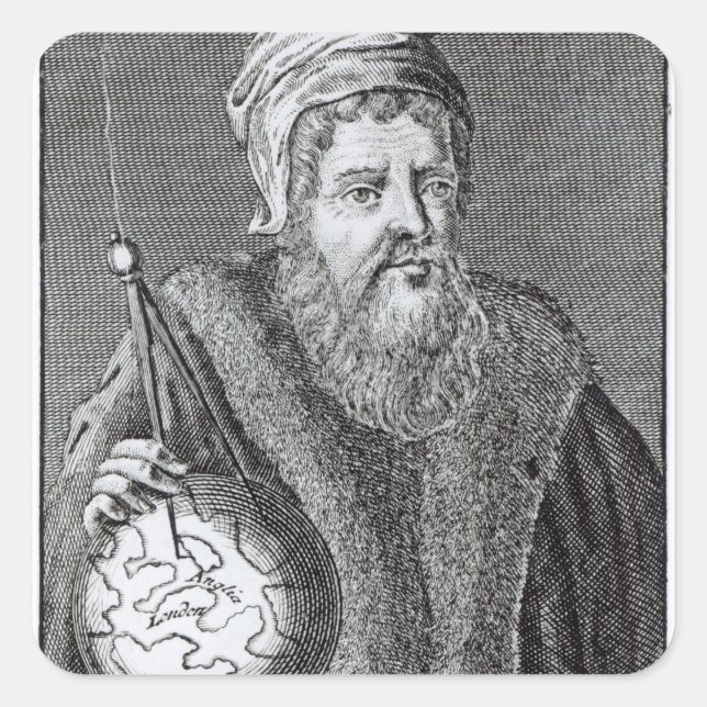 John Dee a Londoner Quadratischer Aufkleber (Vorderseite)