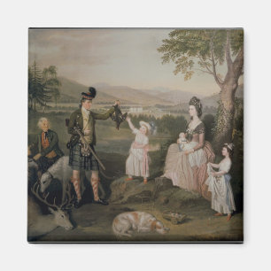 John, der 4. Herzog von Atholl und seine Familie Magnet