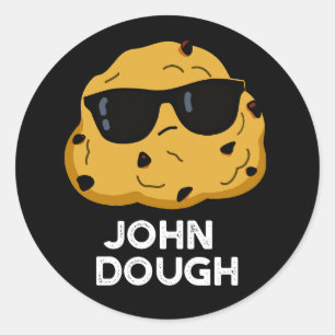 John Dough Funny Baking Pub Dark BG Runder Aufkleber