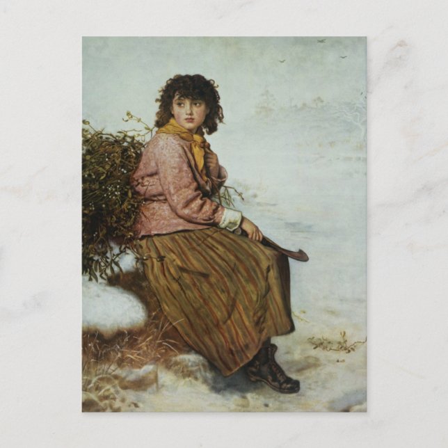 John Everett Millais - Mistletoe Gatherer Postcard Postkarte (Vorderseite)