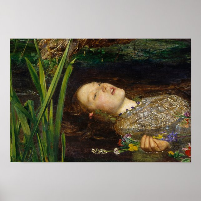 John Everett Millais - Ophelia Poster (Vorne)