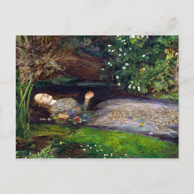 John Everett Millais Ophelia Postkarte (Vorderseite)