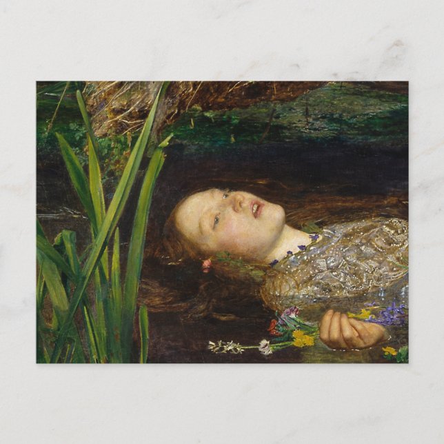 John Everett Millais - Ophelia Postkarte (Vorderseite)