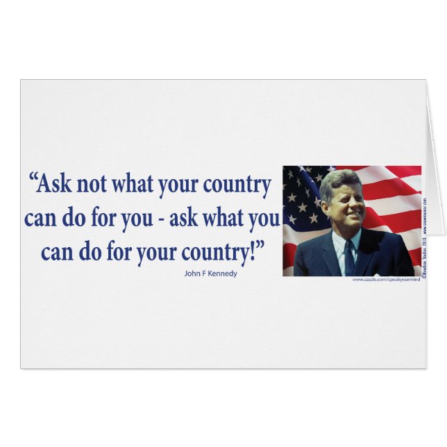 John F Kennedy - Frag nicht, was dein Land ist (Vorderseite (Horizontal))