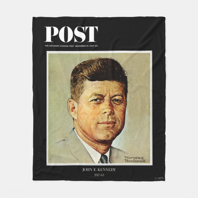John F. Kennedy IN MEMORIAM Fleecedecke (Vorderseite)