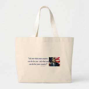 John F Kennedy Jumbo Stoffbeutel