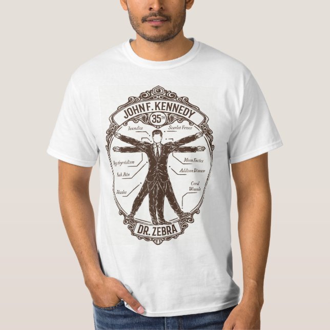 John F. Kennedy - kranker Präsident T-Shirt (Vorderseite)