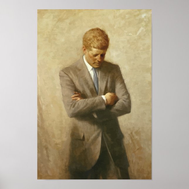 John F. Kennedy Painting Poster (Vorne)