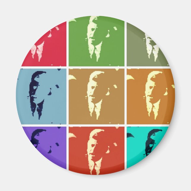 John F Kennedy Pop Art Magnet (Vorne)