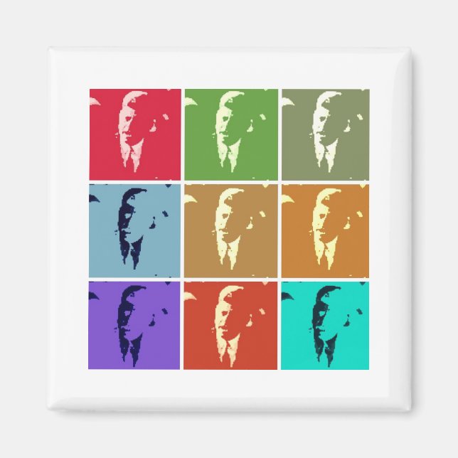 John F Kennedy Pop Art Magnet (Vorne)