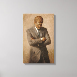 John F. Kennedy Portrait Leinwanddruck