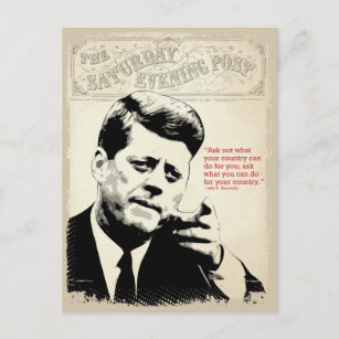 John F. Kennedy Quote Postkarte